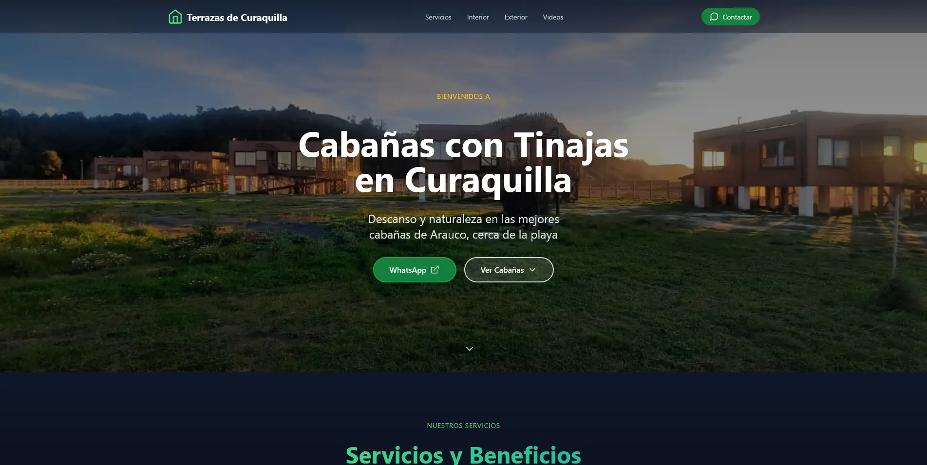 Captura de pantalla del proyecto Terrazas de Curaquilla